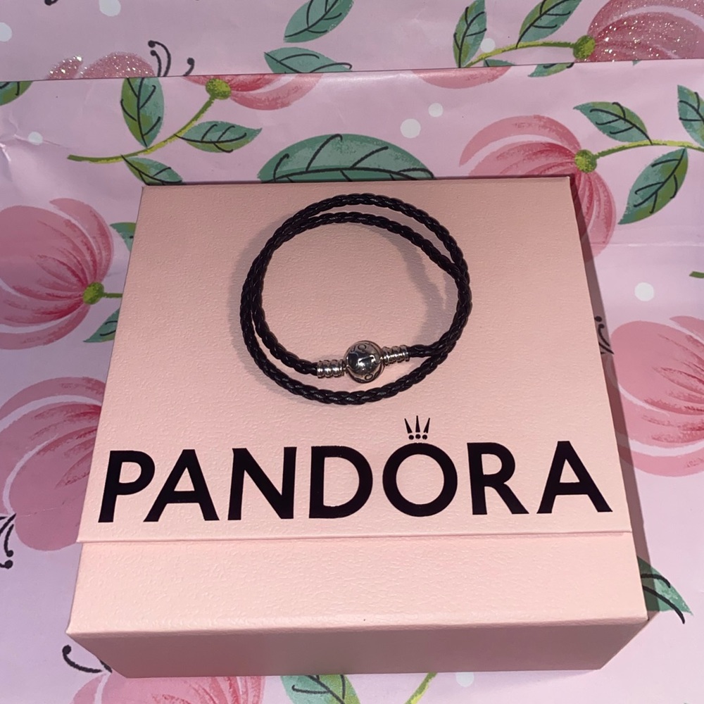 Black leather Pandora, double